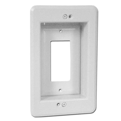 commercial single gang metal box recessed|1 gang recessed outlet box.